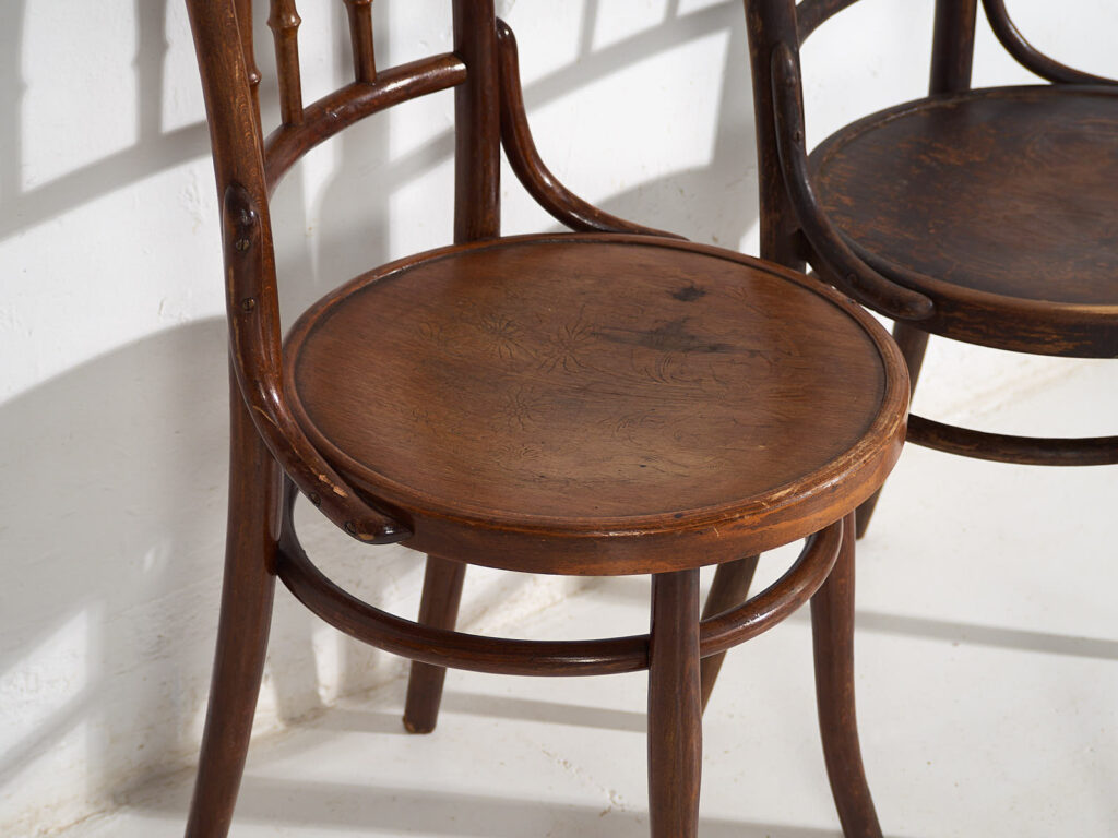Sillas antiguas de estilo vienés (c.1920). Conjunto de 4 piezas #4