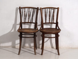 Sillas de comedor antiguas de madera curvada (c.1920). Conjunto de 6 piezas #2