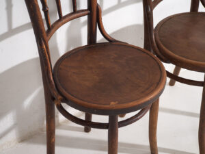 Sillas de comedor antiguas de madera curvada (c.1920). Conjunto de 6 piezas #2