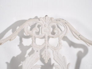 Mesa y sillas de jardín vintage de color blanco (c.1950). Conjunto de 5 piezas