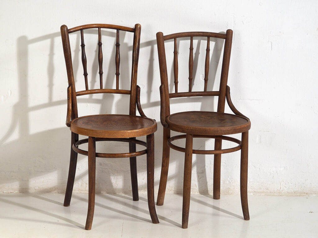 Sillas antiguas de estilo café parisino (c.1920). Conjunto de 6 piezas #3