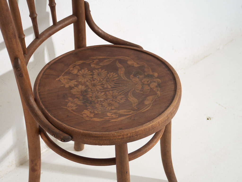 Sillas antiguas de estilo café parisino (c.1920). Conjunto de 6 piezas #3