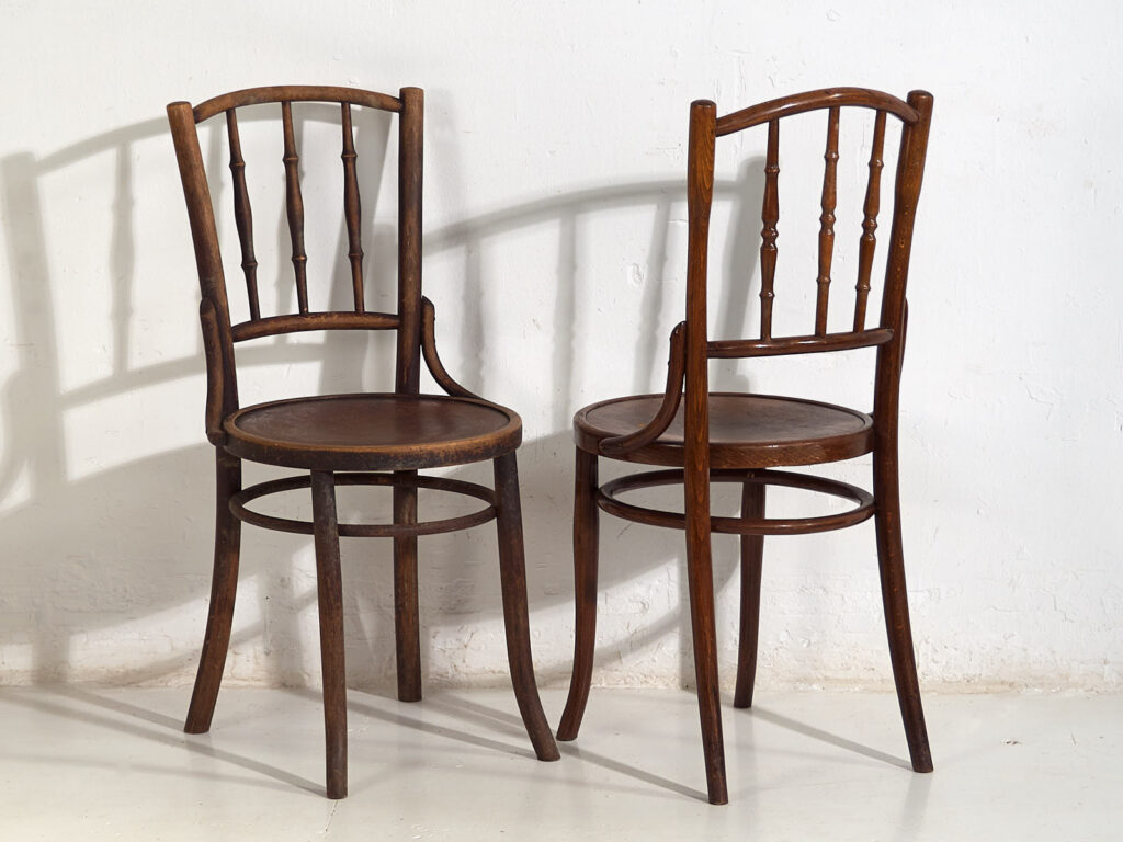 Sillas antiguas de estilo café parisino (c.1920). Conjunto de 6 piezas #3