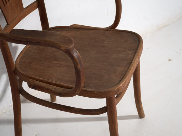 Silla antigua de oficina en madera curvada (c.1920) #6