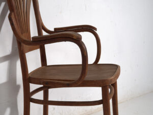 Silla antigua de oficina en madera curvada (c.1920) #6