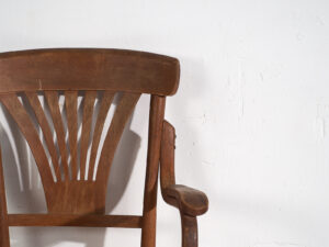 Silla antigua de oficina en madera curvada (c.1920) #6