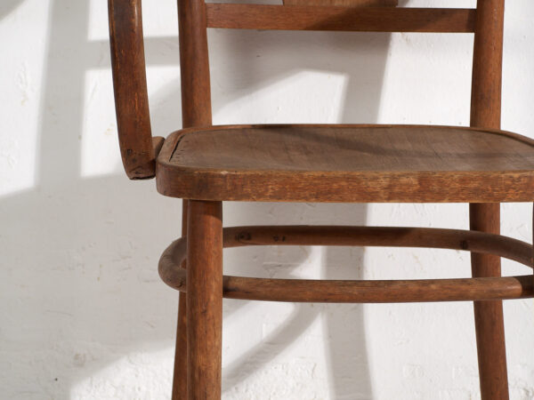 Silla antigua de oficina en madera curvada (c.1920) #6