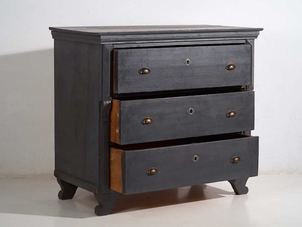 Cómoda antigua de color gris (c.1920) #26