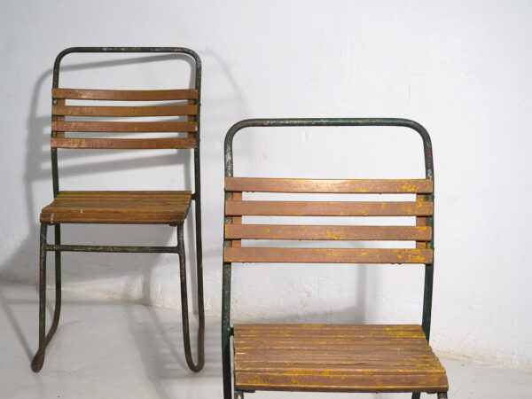 Sillas de jardín antiguas (c.1920). Conjunto de 2 piezas #32