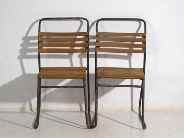 Sillas de jardín antiguas (c.1920). Conjunto de 2 piezas #32