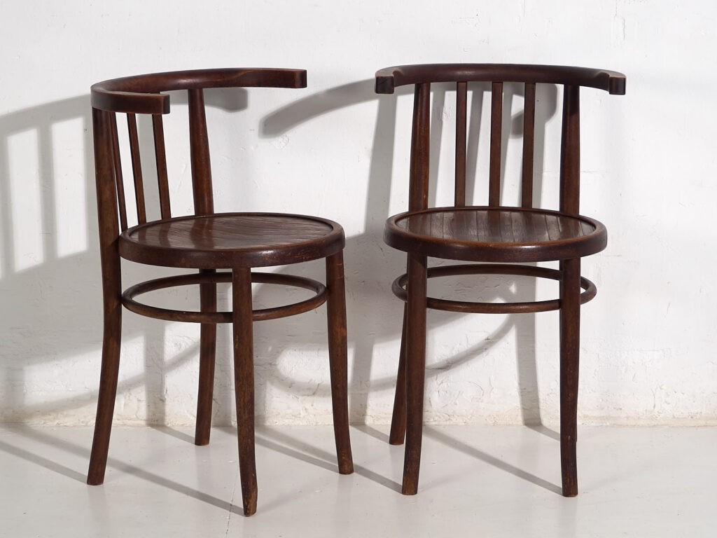 Sillas antiguas de madera curvada (c.1920). Conjunto de 4 piezas #2