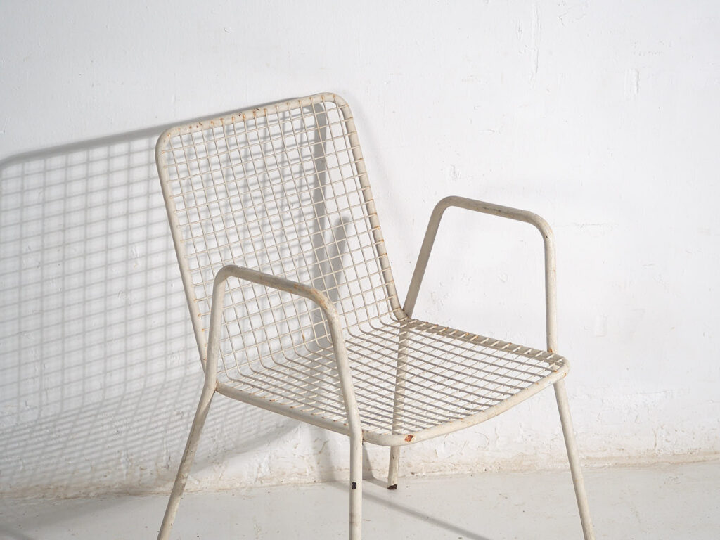 Sillas de exterior antiguas con reposabrazos (c.1920). Conjunto de 4 piezas #4