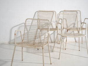 Sillas de exterior antiguas con reposabrazos (c.1920). Conjunto de 4 piezas #4