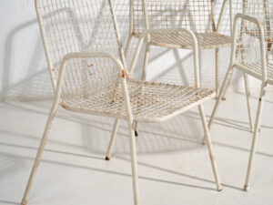 Sillas de exterior antiguas con reposabrazos (c.1920). Conjunto de 4 piezas #4