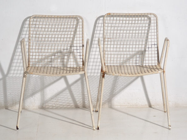 Sillas de exterior antiguas con reposabrazos (c.1920). Conjunto de 4 piezas #4