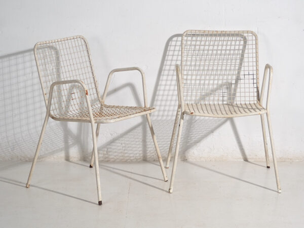 Sillas de exterior antiguas con reposabrazos (c.1920). Conjunto de 4 piezas #4
