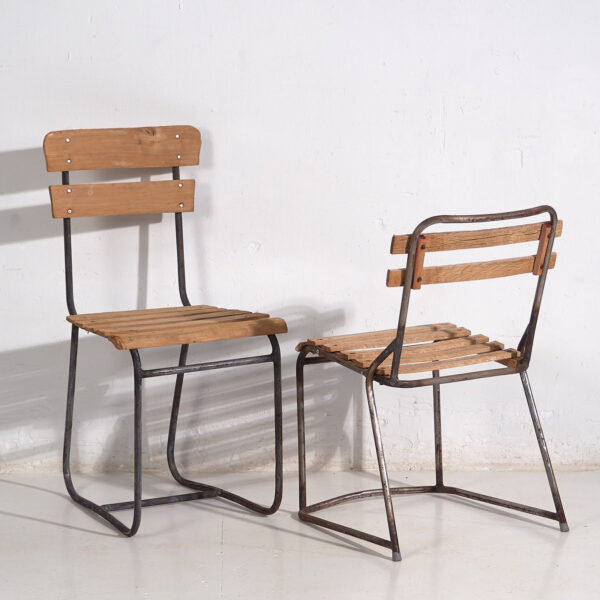 Sillas de exterior antiguas (c.1920). Conjunto de 2 piezas #1