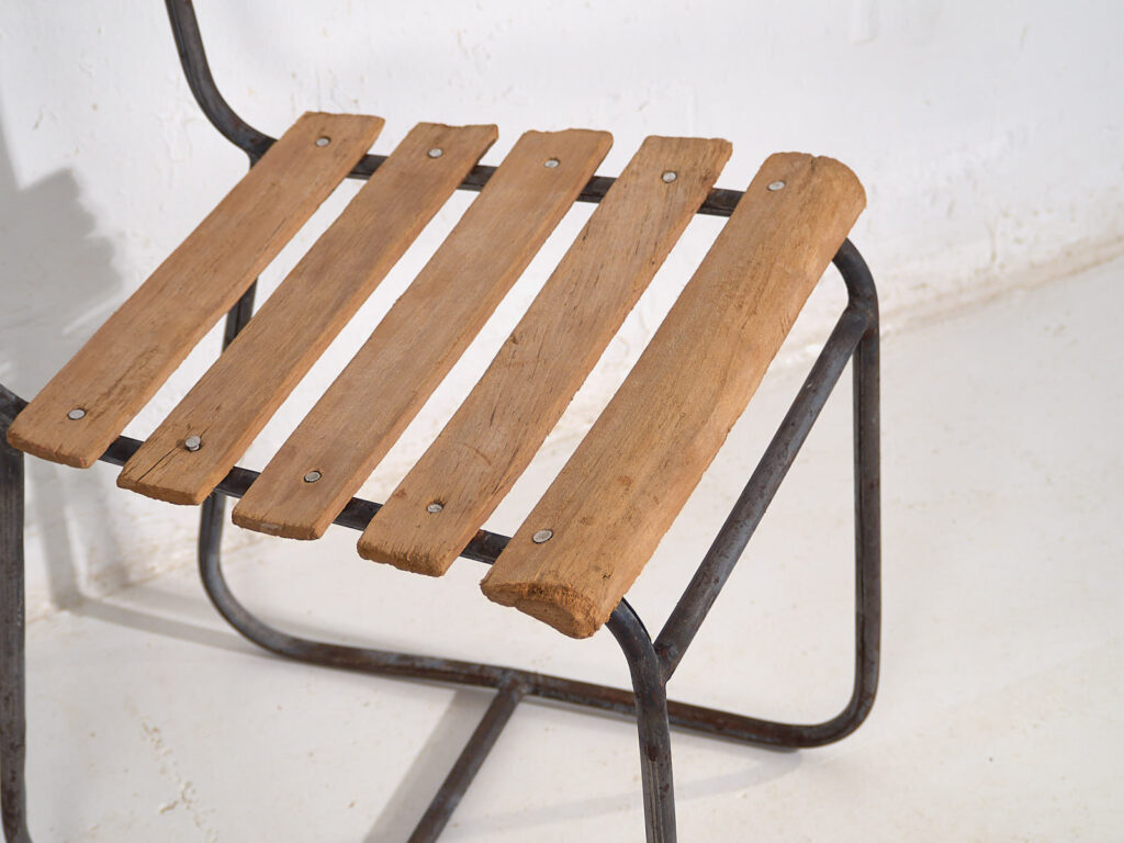 Sillas de exterior antiguas (c.1920). Conjunto de 2 piezas #1