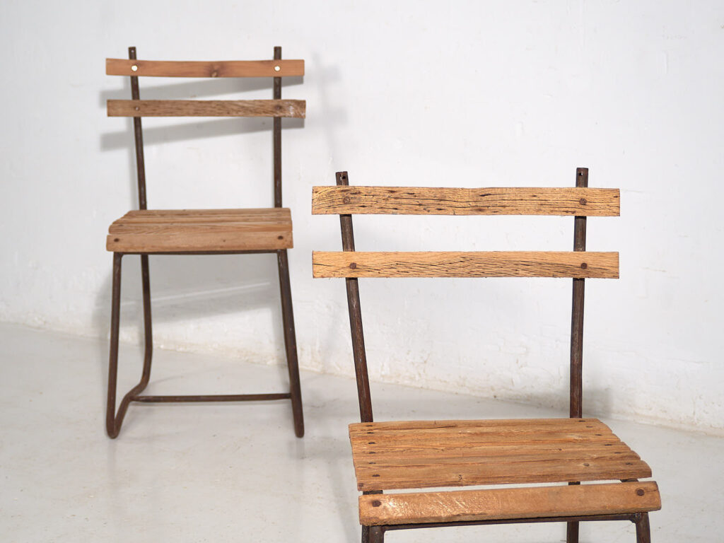 Sillas antiguas de jardín (c.1920). Conjunto de 2 piezas #2