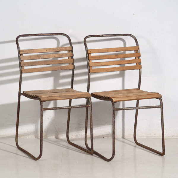 Antiguas sillas de jardín (c.1920). Conjunto de 2 piezas #7