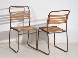 Antiguas sillas de jardín (c.1920). Conjunto de 2 piezas #7