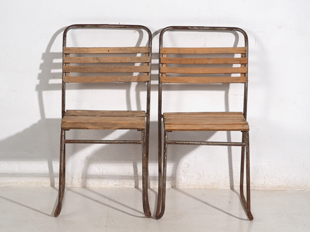 Antiguas sillas de jardín (c.1920). Conjunto de 2 piezas #7