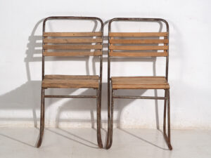 Antiguas sillas de jardín (c.1920). Conjunto de 2 piezas #7