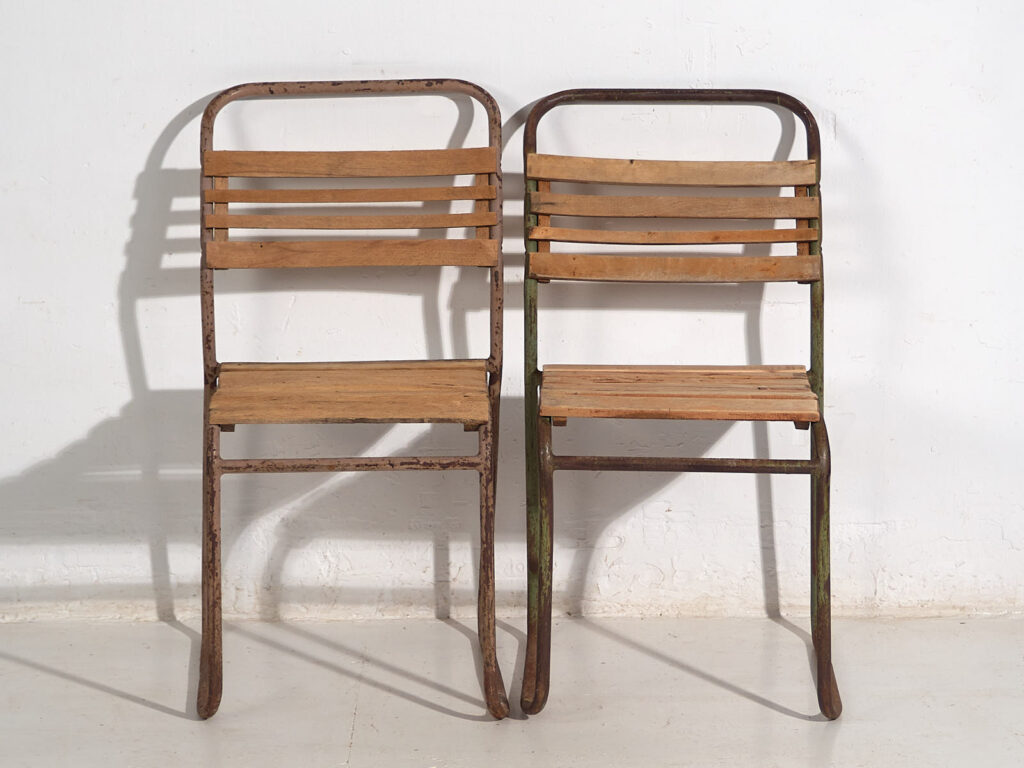 Chaises de jardin anciennes (c.1920). Ensemble de 4 pièces #1