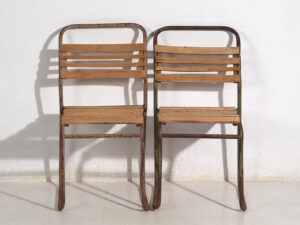 Chaises de jardin anciennes (c.1920). Ensemble de 4 pièces #1