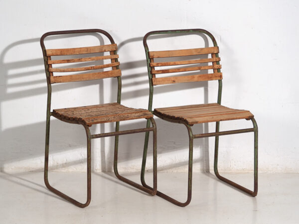 Sillas para jardín antiguas (c.1920). Conjunto de 4 piezas #1