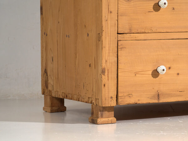 Antique solid wood chest of drawers (c.1920) #14