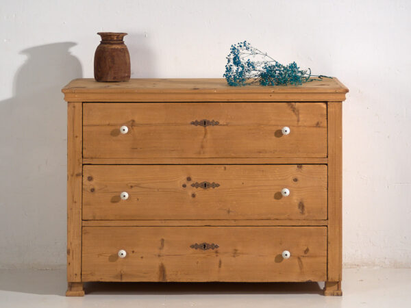 Antique solid wood chest of drawers (c.1920) #14
