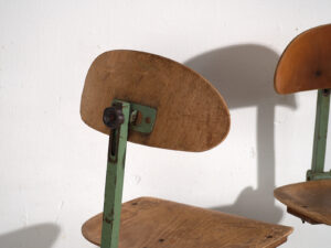 Sillas de taller de estilo industrial (c.1950). Conjunto de 4 piezas #1