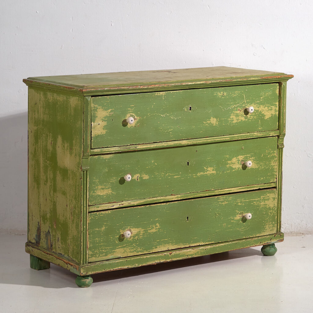 Antique green chest of drawers (c.1920) #12