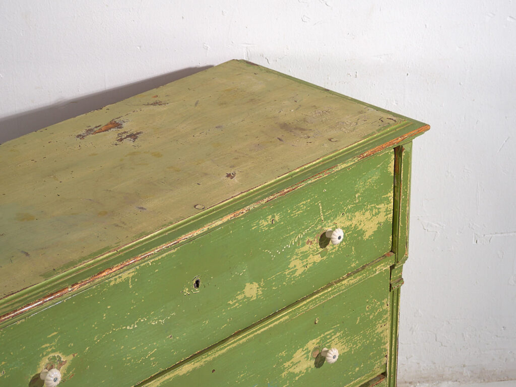 Antique green chest of drawers (c.1920) #12
