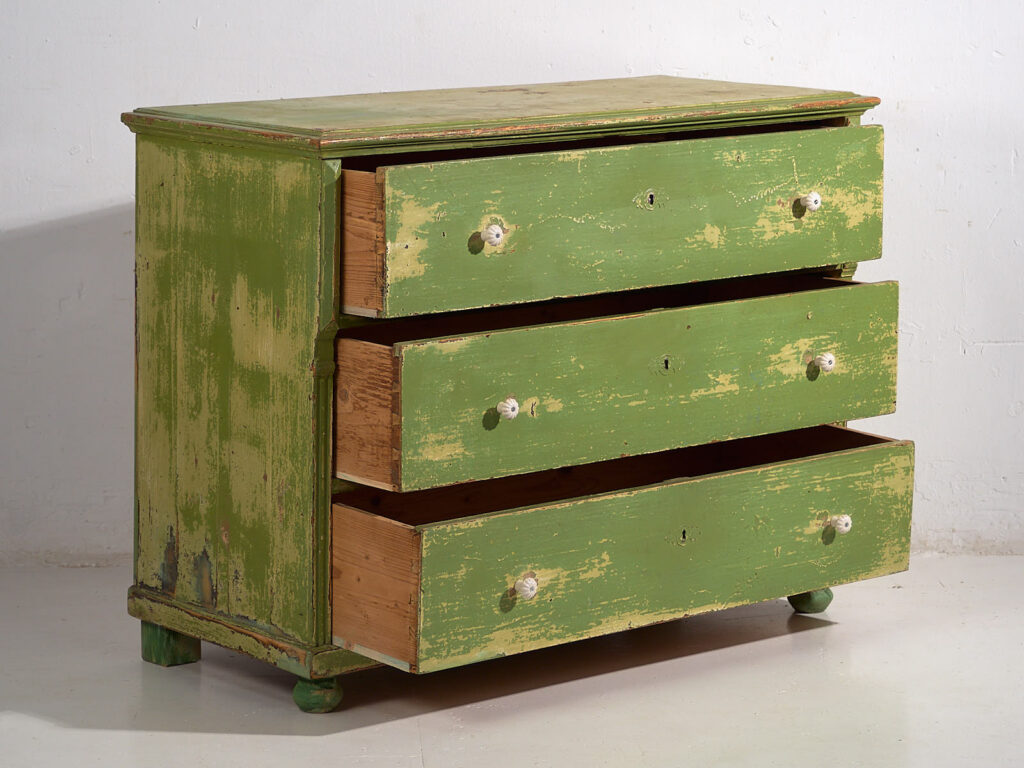 Antique green chest of drawers (c.1920) #12