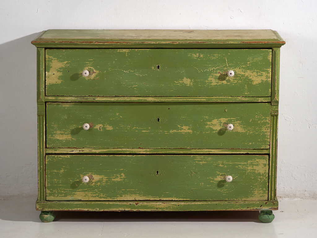 Antique green chest of drawers (c.1920) #12
