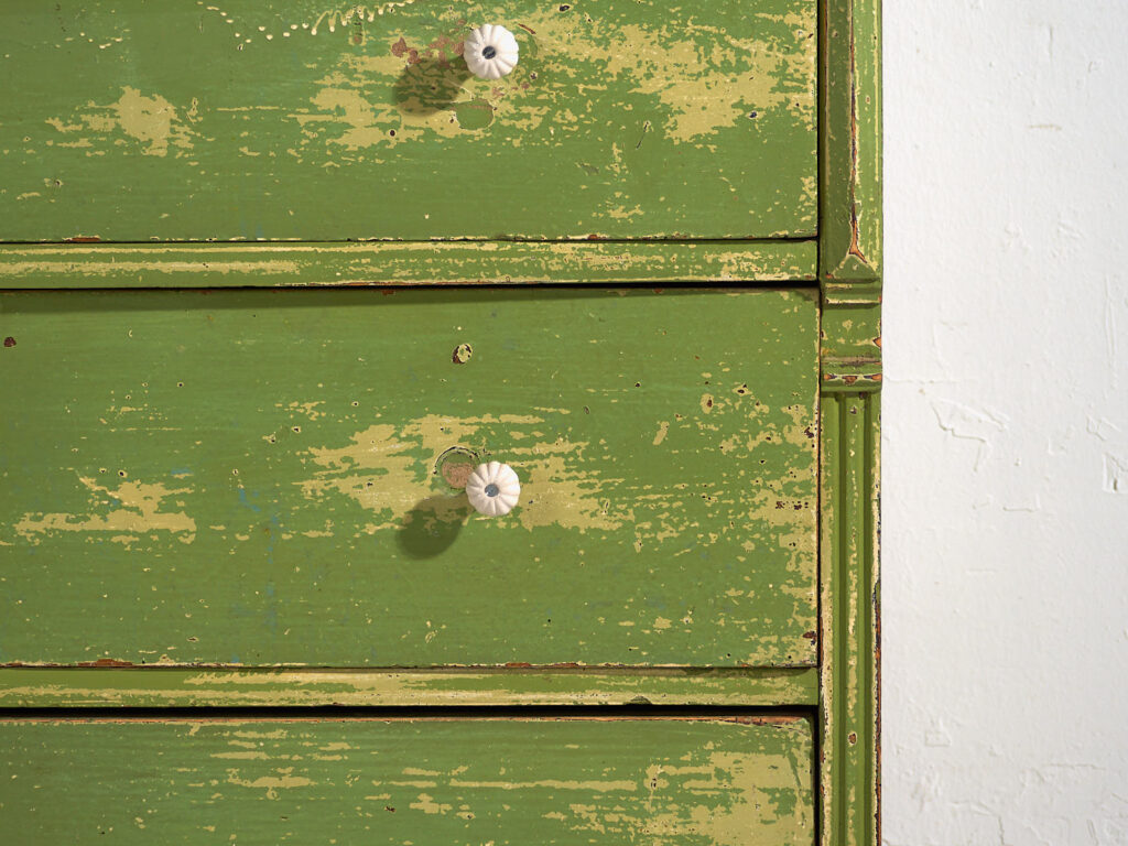 Antique green chest of drawers (c.1920) #12