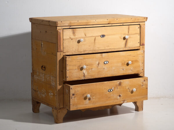 Commode ancienne en bois massif (c.1920) #32