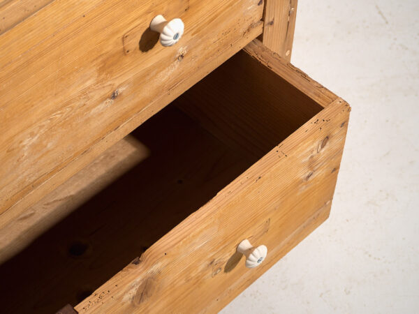 Commode ancienne en bois massif (c.1920) #32