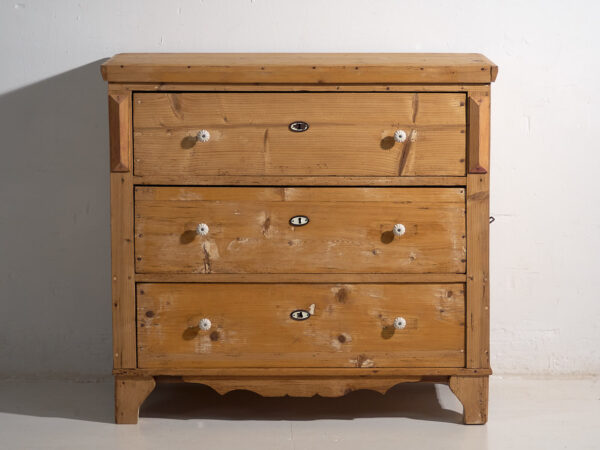 Commode ancienne en bois massif (c.1920) #32