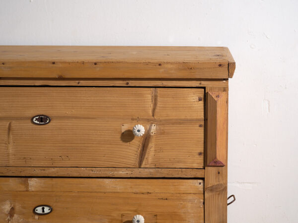 Commode ancienne en bois massif (c.1920) #32