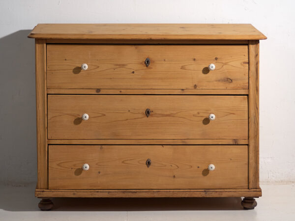 Commode ancienne en bois massif (c.1920) #33