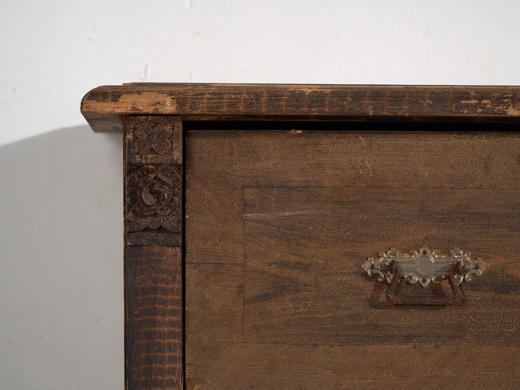Antique chest of drawers with dark patina (c.1920) #43