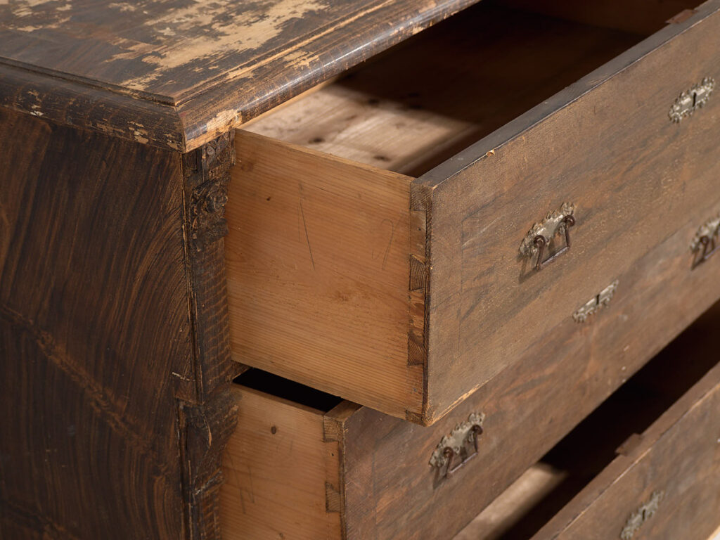 Antique chest of drawers with dark patina (c.1920) #43