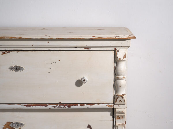 Cajonera antigua de estilo provenzal blanca (c.1920) #44