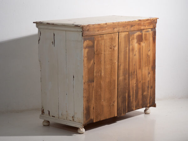 Cajonera antigua de estilo provenzal blanca (c.1920) #44