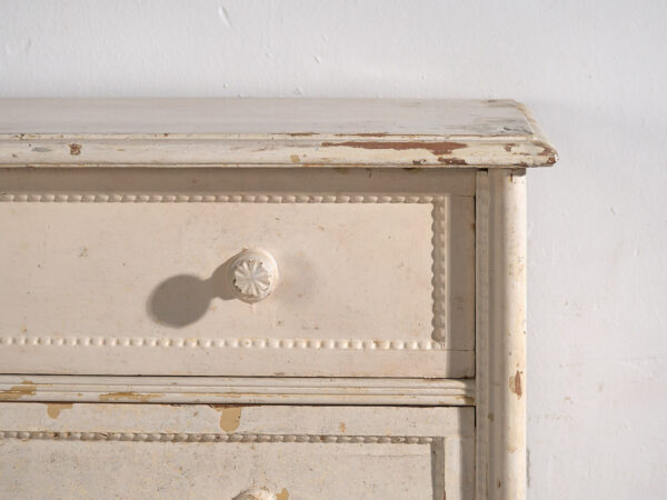 Cajonera alta antigua de color blanco (c.1920) #60