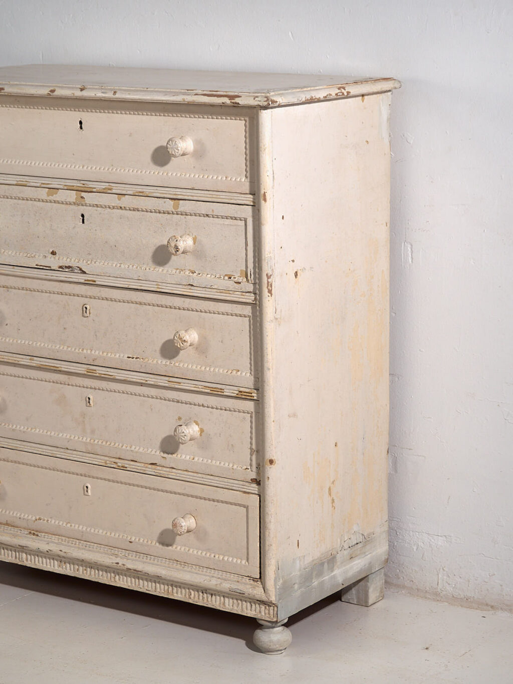 Antique white tall chest of drawers (c.1920) #60