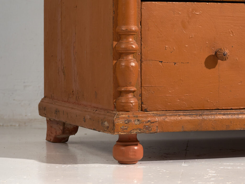 Antique chest of drawers with ochre patina (c.1920) #72